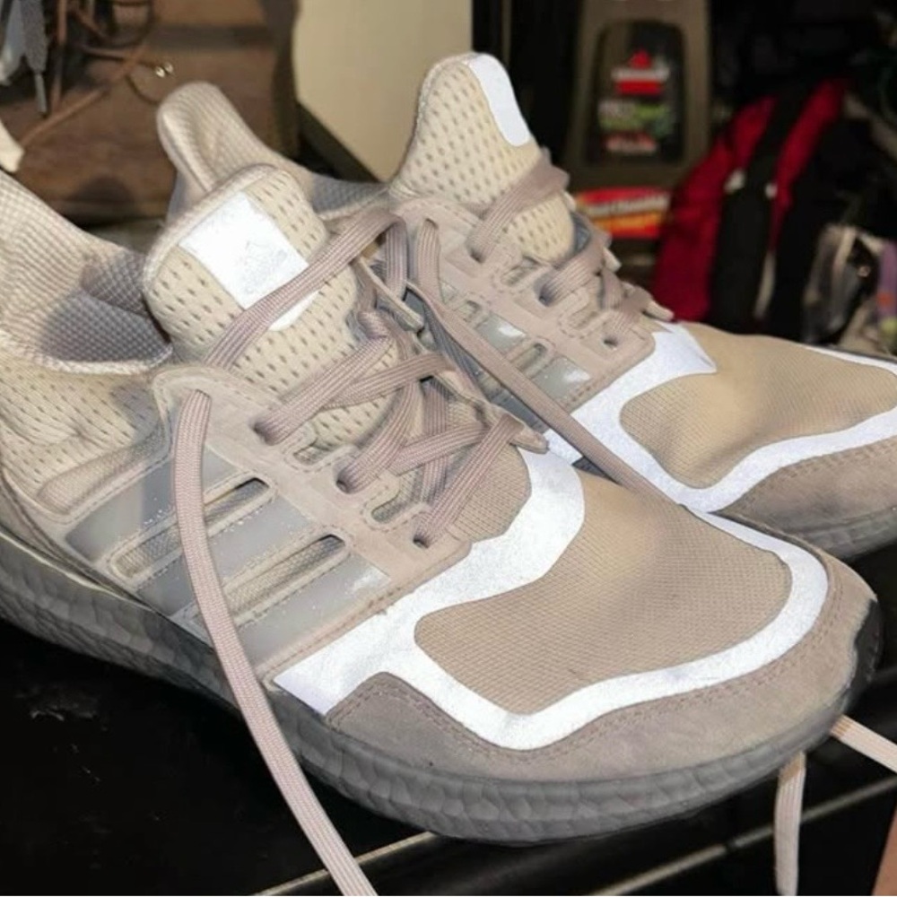 Adidas  Gray and White Athletic Shoes